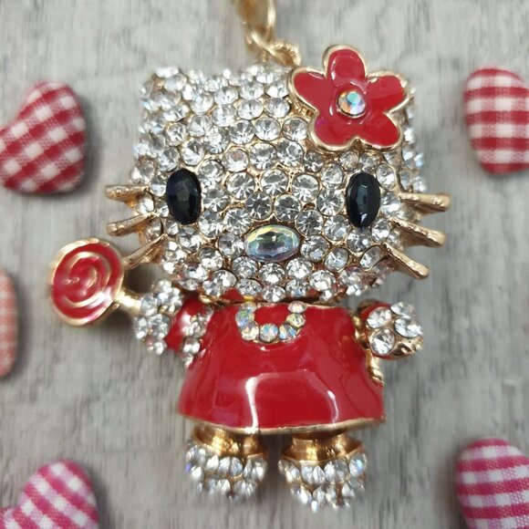 Hello Kitty Key Chain Key Ring Girls Women Handbag Pendant Sarnio Accessory Gift - Picture 2 of 4